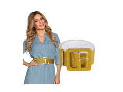 Pasek brokatowy złoty