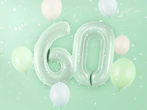 Balon foliowy zielony cyfra 6 - 72 cm - 1 szt.