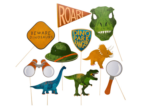 Foto rekwizyty do zdjęć Dinozaury - 10 szt.