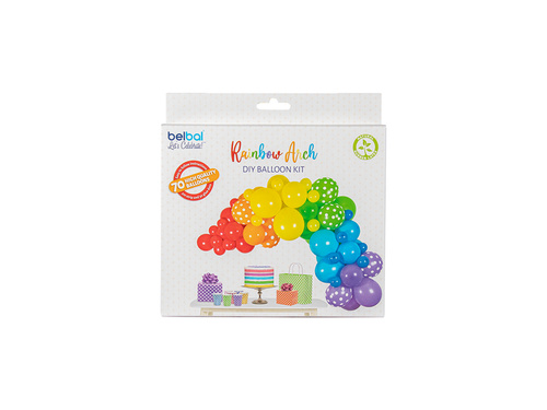 Zestaw balonów do girlandy balonowej kolorowej - 70 szt.