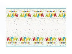 Obrus urodzinowy Happy Birthday - 137 x 213 cm - 1 szt.