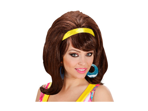 Peruka z lat 60 brązowa