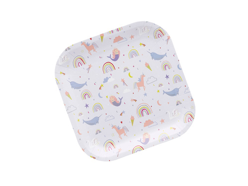 Talerzyki papierowe na urodziny Zaczarowany Świat - 23 cm - 8 szt.