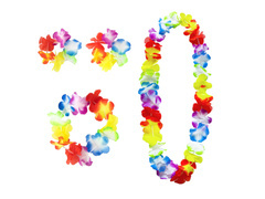 Zestaw - komplet hawajski kolorowy - 4 częściowy