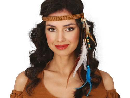 Opaska Indianki z piórkami - 1 szt.