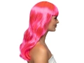 Peruka różowa z grzywką - 1 szt.
