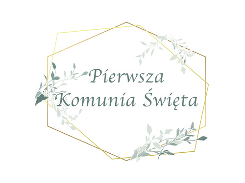 Pokrowiec na krzesło z matowej tkaniny I Komunia Święta - 1 szt.