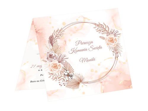 Zaproszenia personalizowane na I Komunię Świętą - 6 szt.