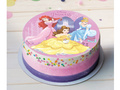 Dekoracyjny opłatek tortowy Princess Księżniczki - 20 cm - 1 szt.