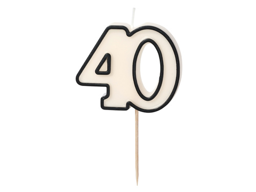 Świeczka na 40-tke - 5,5 cm - 1 szt.