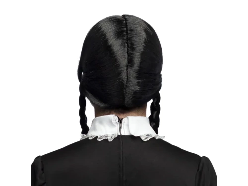 Peruka z czarnymi warkoczykami - 1 szt.