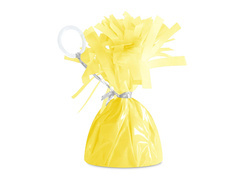 Obciążnik foliowy do balonów napełnionych helem - żółty matowy - 145 g