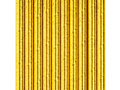 Słomki rurki metalizowane złote - 10 szt.