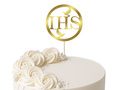 Topper na tort IHS I Komunia Święta - 1 szt.