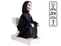 Dekoracja stojąca Szkielet na toalecie - 35 cm - 1 szt.