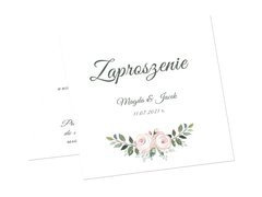 Zaproszenie personalizowane na ślub z kopertą - 6 szt.