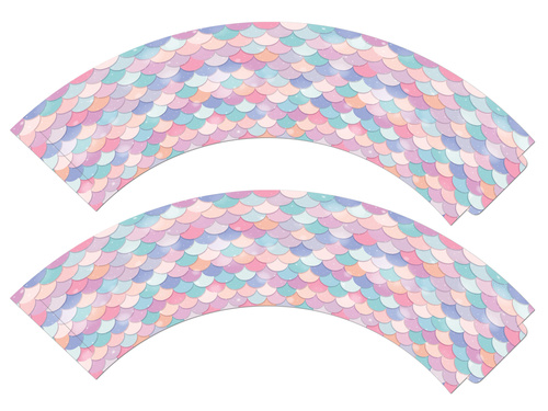 Papilotki na babeczki Syrenka - 6 szt.