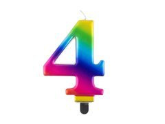 Świeczka cyferka galaxy - 4 - cztery