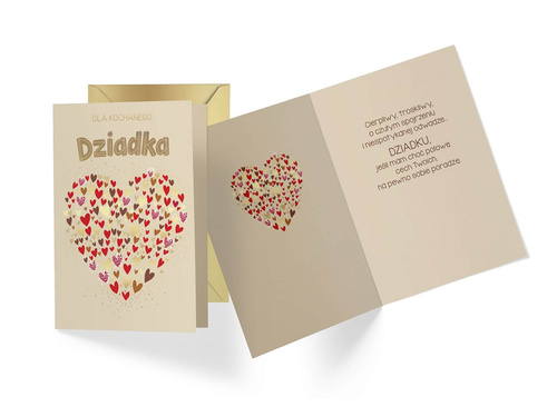 Kartka z kopertą na Dzień Dziadka - 1 szt.