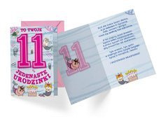 Kartka urodzinowa z kopertą na jedenaste urodziny Podwodna Kraina - 1 szt.