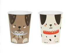 Kubeczki papierowe Pieski - 220 ml - 6 szt.
