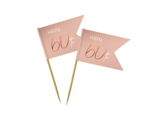 Pikery na muffiny Happy 60th - 36 szt.