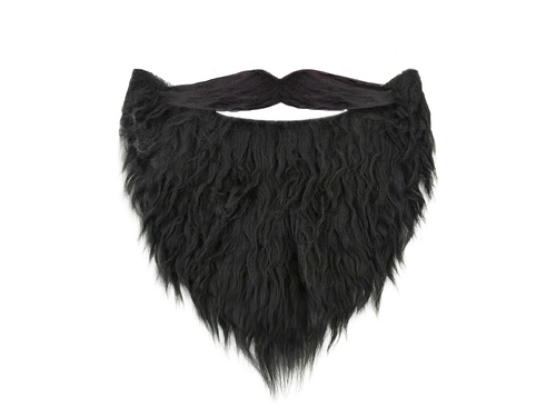 Broda z wąsami - czarna - 1 szt.