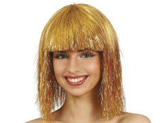 Peruka foliowa złota - 1 szt.