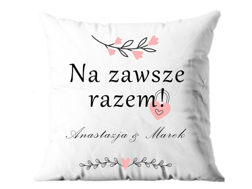 Poszewka personalizowana Na zawsze razem - 1 szt.