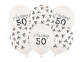 Zestaw balonów lateksowych na pięćdziesiątkę - 30 cm - 50 szt.
