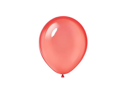Balony krystaliczne - średnie - czerwony - 10 szt.
