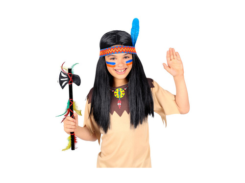 Peruka Indianina z opaską i piórem