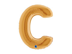 Balon foliowy literka C złoty - 40" - 1 szt.