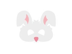 Maska filcowa Królik - 1 szt.