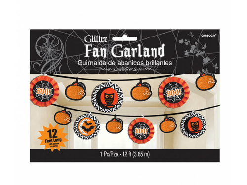 Girlanda na halloween z rozetkami - 3,6 m.