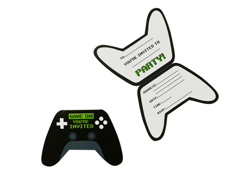 Zaproszenia urodzinowe Kontroler do gry - 10 szt.