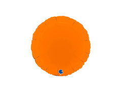 Balon foliowy okrągły matowy pomarańczowy - 14" - 1 szt.