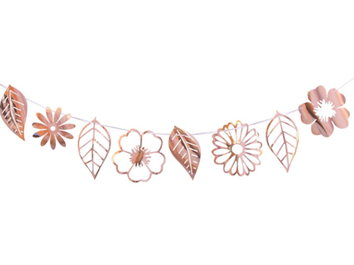 Girlanda kwiatowa różowe złoto - 1 szt.