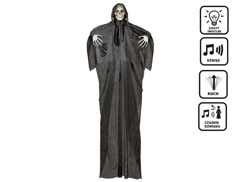 Dekoracja wisząca Ponury Żniwiarz - czarny - 240 cm - 1 szt.