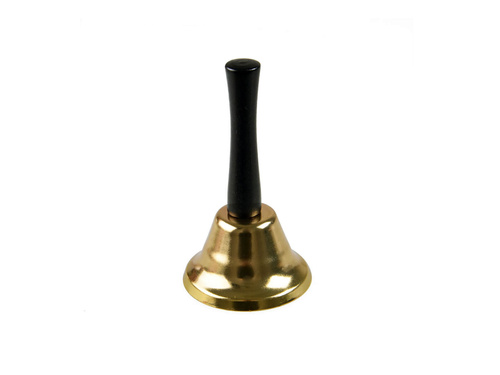 Dzwonek Mikołaja złoty - 12 cm - 1 szt.