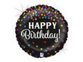 Balon foliowy Happy Birthday Konfetti - 46 cm - 1 szt.