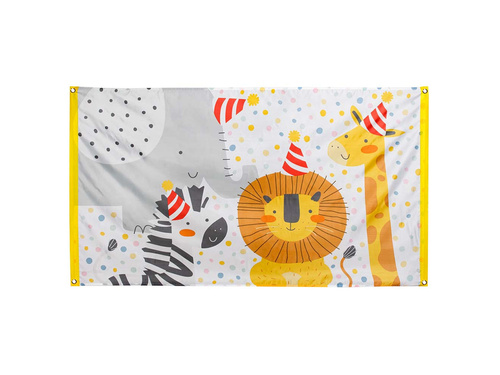 Flaga urodzinowa Safari - 1 szt.
