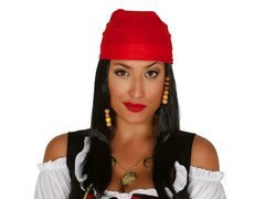 Peruka Pirat z czerwoną bandaną