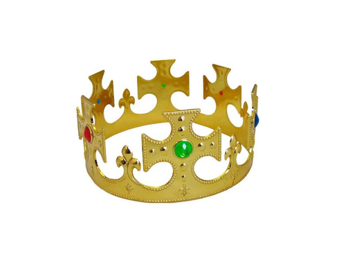 Korona Króla regulowana - złota - 1 szt.