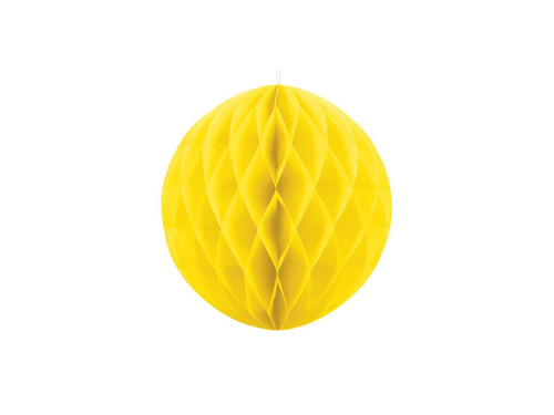 Dekoracja wisząca kula żółta - 20 cm - 1 szt.