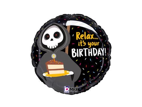 Balon Urodzinowy Śmierć - 35x35 cm - 1 szt.