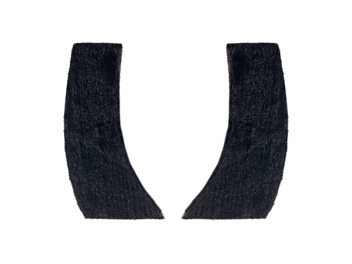 Bokobrody czarne Elvis - 1 para