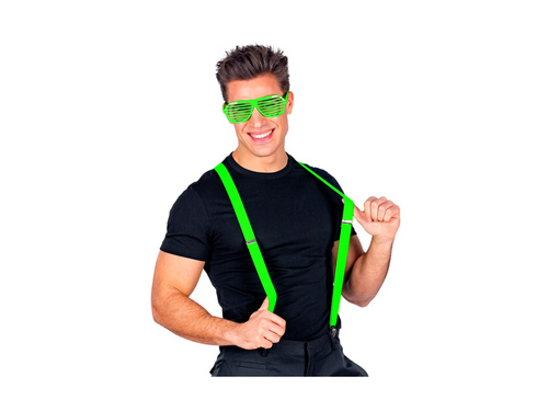 Neonowe zielone szelki disco