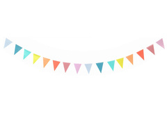 Baner flagi pastelowy wielokolorowy - 260 cm - 1 szt.