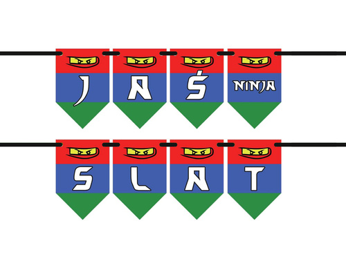 Baner flagi personalizowany Ninja - 500 cm